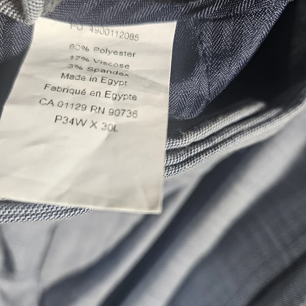 Polo Lauren Ralph Lauren Mens Classic Flat Front Dress Pants 34x30 Light Blue